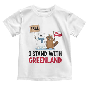 I Stand With Greenland Toddler T Shirt Anti Authoritarian Political Gag Gift TS12 White Print Your Wear