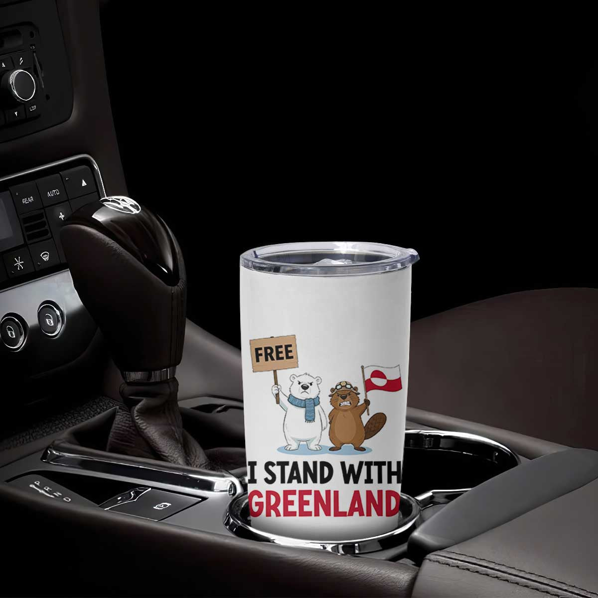 I Stand With Greenland Tumbler Cup Anti Authoritarian Political Gag Gift TS12 Print Your Wear