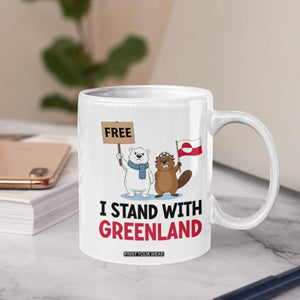 I Stand With Greenland Coffee Mug Anti Authoritarian Political Gag Gift TS12 Print Your Wear