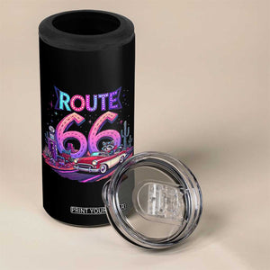 Route Highway 66 Americana Adventure 4 in 1 Can Cooler Tumbler Cute Raccoon Driving Car TS12 Print Your Wear