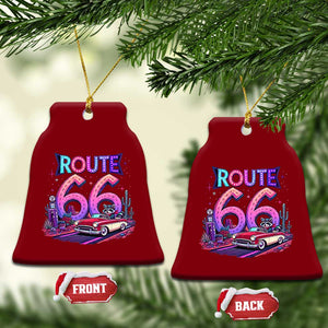 Route Highway 66 Americana Adventure Ceramic Ornament Cute Raccoon Driving Car TS12 Print Your Wear