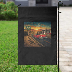 Route Highway 66 Raccoon Garden Flag Americana Road Trip TS12 Print Your Wear