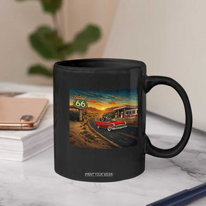 Route Highway 66 Raccoon Coffee Mug Americana Road Trip TS12 Print Your Wear