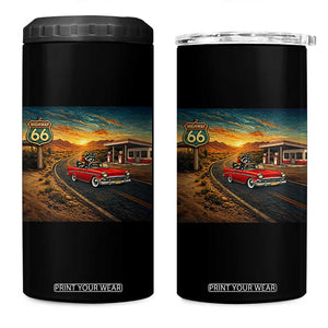 Route Highway 66 Raccoon 4 in 1 Can Cooler Tumbler Americana Road Trip TS12 One Size: 16 oz Black Print Your Wear