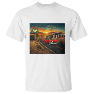 Route Highway 66 Raccoon T Shirt Americana Road Trip TS12 White Print Your Wear