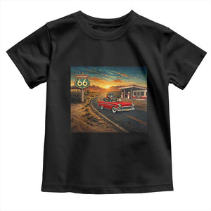 Route Highway 66 Raccoon Toddler T Shirt Americana Road Trip TS12 Black Print Your Wear