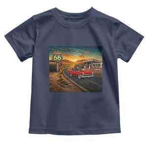 Route Highway 66 Raccoon Toddler T Shirt Americana Road Trip TS12 Navy Print Your Wear