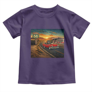 Route Highway 66 Raccoon Toddler T Shirt Americana Road Trip TS12 Purple Print Your Wear