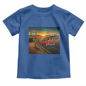 Route Highway 66 Raccoon Toddler T Shirt Americana Road Trip TS12 Royal Blue Print Your Wear