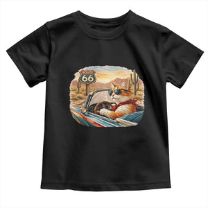 Route Highway 66 Cat Toddler T Shirt Americana Road Trip TS12 Black Print Your Wear