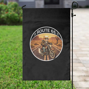 Route Highway 66 Motorcycle Cat Garden Flag Road Trip Adventure TS12 Print Your Wear