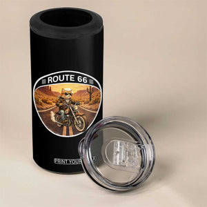 Route Highway 66 Motorcycle Cat 4 in 1 Can Cooler Tumbler Road Trip Adventure TS12 Print Your Wear