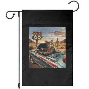 Funny Route Highway 66 Cat Lover Garden Flag Mother Road Travel Gift TS12 Black Print Your Wear