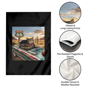 Funny Route Highway 66 Cat Lover Garden Flag Mother Road Travel Gift TS12 Print Your Wear