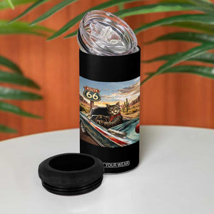 Funny Route Highway 66 Cat Lover 4 in 1 Can Cooler Tumbler Mother Road Travel Gift TS12 Print Your Wear