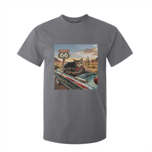 Funny Route Highway 66 Cat Lover T Shirt For Kid Mother Road Travel Gift TS12 Charcoal Print Your Wear