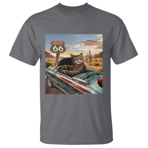 Funny Route Highway 66 Cat Lover T Shirt Mother Road Travel Gift TS12 Charcoal Print Your Wear