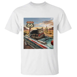 Funny Route Highway 66 Cat Lover T Shirt Mother Road Travel Gift TS12 White Print Your Wear