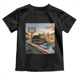 Funny Route Highway 66 Cat Lover Toddler T Shirt Mother Road Travel Gift TS12 Black Print Your Wear