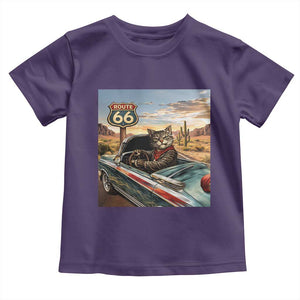 Funny Route Highway 66 Cat Lover Toddler T Shirt Mother Road Travel Gift TS12 Purple Print Your Wear