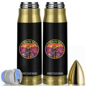 Route Highway 66 Motorcycle Cat Bullet Tumbler Open Road Adventure Neon TS12 Black Print Your Wear
