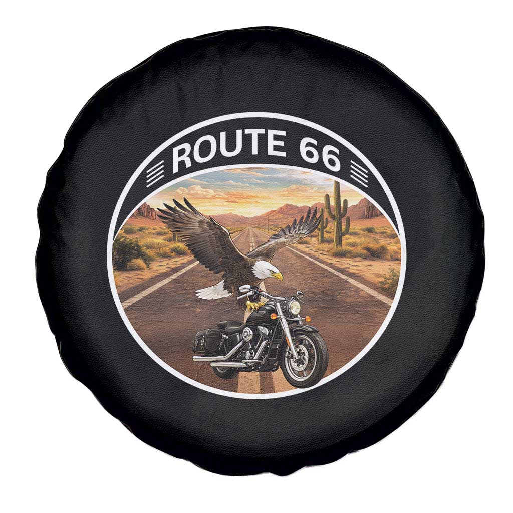 Route Highway 66 Motorcycle Eagle Spare Tire Cover Americana Adventure TS12 Print Your Wear