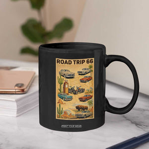 Vintage Route Highway 66 Road Trip Poster Coffee Mug Open Road Adventure TS12 Print Your Wear