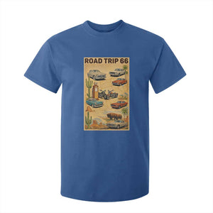 Vintage Route Highway 66 Road Trip Poster T Shirt For Kid Open Road Adventure TS12 Royal Blue Print Your Wear