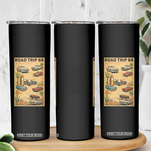 Vintage Route Highway 66 Road Trip Poster Skinny Tumbler Open Road Adventure TS12 Print Your Wear