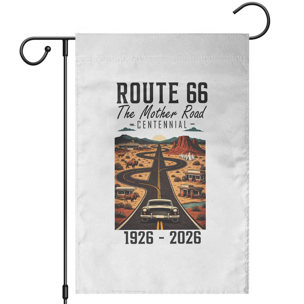 Route Highway 66 Mother Road Garden Flag Vintage Distressed Road Trip Adventure TS12 White Print Your Wear