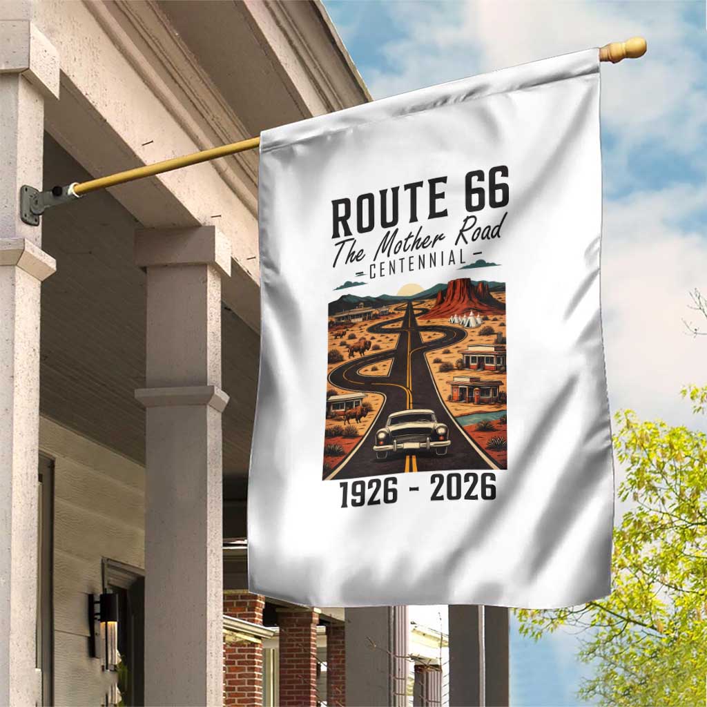 Route Highway 66 Mother Road Garden Flag Vintage Distressed Road Trip Adventure TS12 Print Your Wear