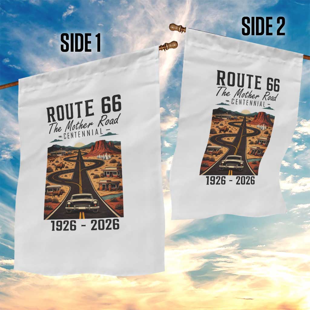 Route Highway 66 Mother Road Garden Flag Vintage Distressed Road Trip Adventure TS12 Print Your Wear