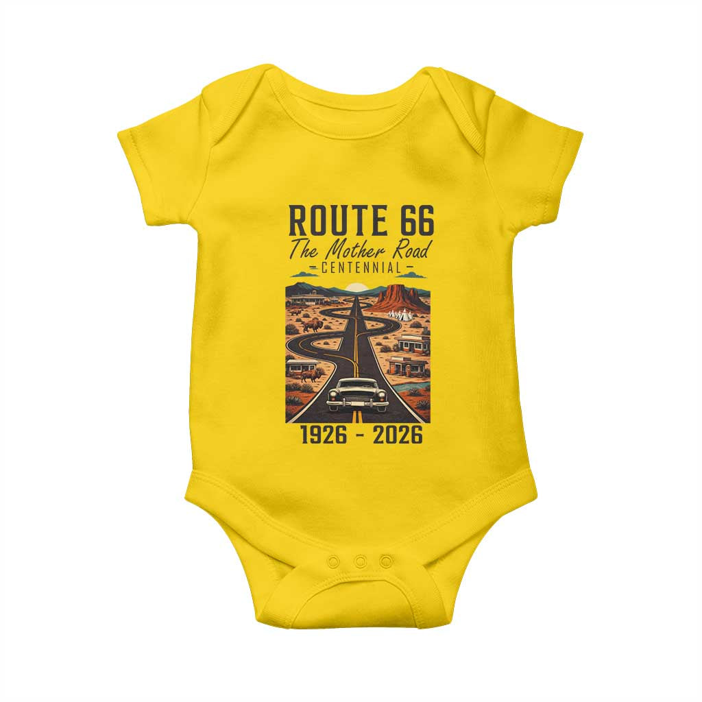 Route Highway 66 Mother Road Baby Onesie Vintage Distressed Road Trip Adventure TS12 Daisy Print Your Wear