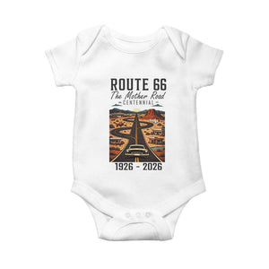 Route Highway 66 Mother Road Baby Onesie Vintage Distressed Road Trip Adventure TS12 White Print Your Wear