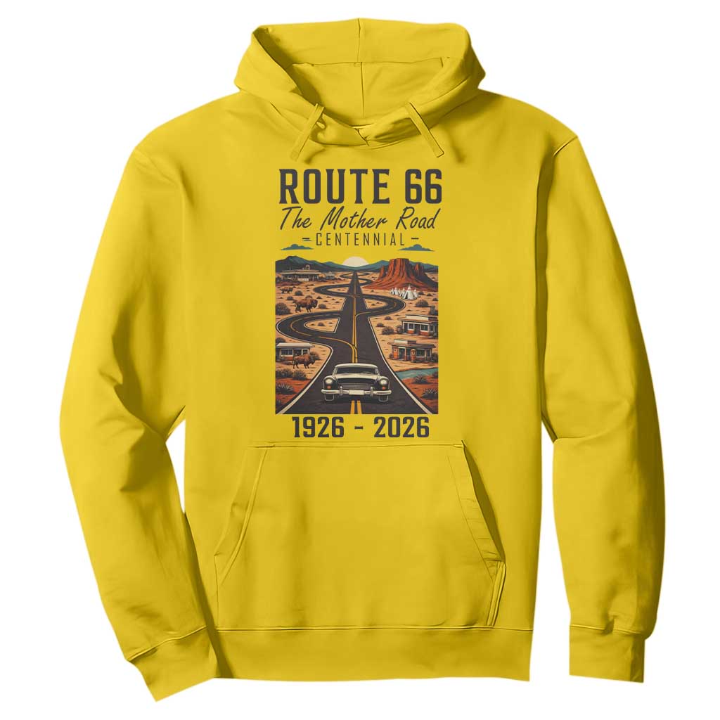 Route Highway 66 Mother Road Hoodie Vintage Distressed Road Trip Adventure TS12 Daisy Print Your Wear
