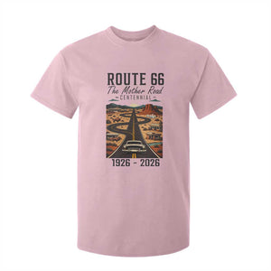 Route Highway 66 Mother Road T Shirt For Kid Vintage Distressed Road Trip Adventure TS12 Light Pink Print Your Wear