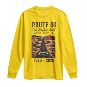 Route Highway 66 Mother Road Long Sleeve Shirt Vintage Distressed Road Trip Adventure TS12 Daisy Print Your Wear