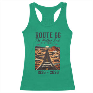 Route Highway 66 Mother Road Racerback Tank Top Vintage Distressed Road Trip Adventure TS12 Irish Green Print Your Wear