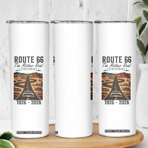 Route Highway 66 Mother Road Skinny Tumbler Vintage Distressed Road Trip Adventure TS12 Print Your Wear