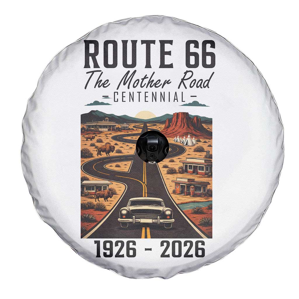 Route Highway 66 Mother Road Spare Tire Cover Vintage Distressed Road Trip Adventure TS12 Print Your Wear
