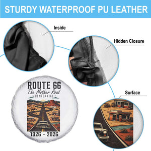 Route Highway 66 Mother Road Spare Tire Cover Vintage Distressed Road Trip Adventure TS12 Print Your Wear