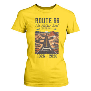 Route Highway 66 Mother Road T Shirt For Women Vintage Distressed Road Trip Adventure TS12 Daisy Print Your Wear