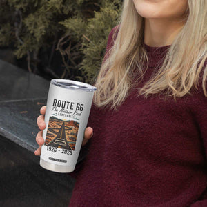 Route Highway 66 Mother Road Tumbler Cup Vintage Distressed Road Trip Adventure TS12 Print Your Wear