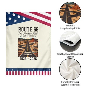 Route Highway 66 Mother Road Garden Flag Vintage Distressed Road Trip Adventure TS12 Print Your Wear