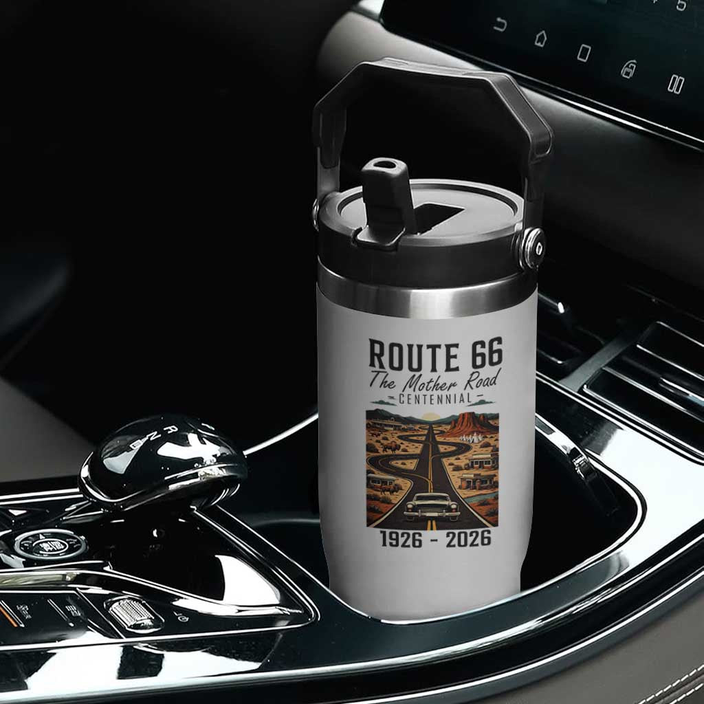 Route Highway 66 Mother Road Flip Straw Tumbler Vintage Distressed Road Trip Adventure TS12 Print Your Wear