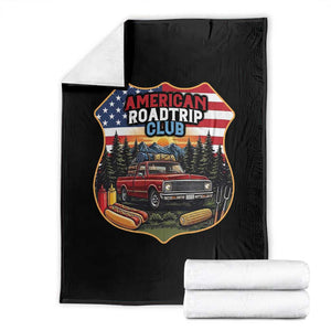 Route Highway 66 Throw Blanket Vintage American Roadtrip Club Road Trip TS12 Black Print Your Wear