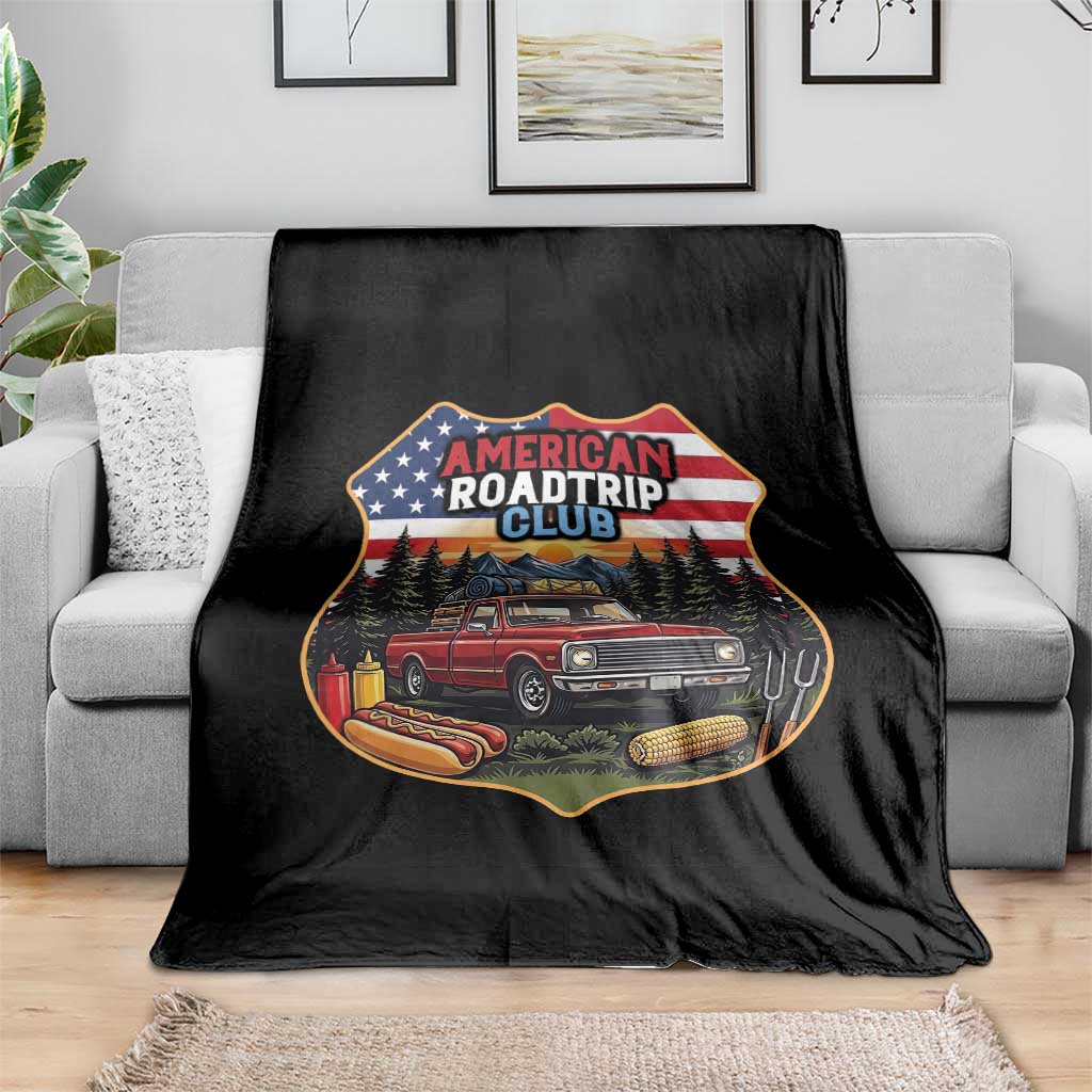 Route Highway 66 Throw Blanket Vintage American Roadtrip Club Road Trip TS12 Print Your Wear