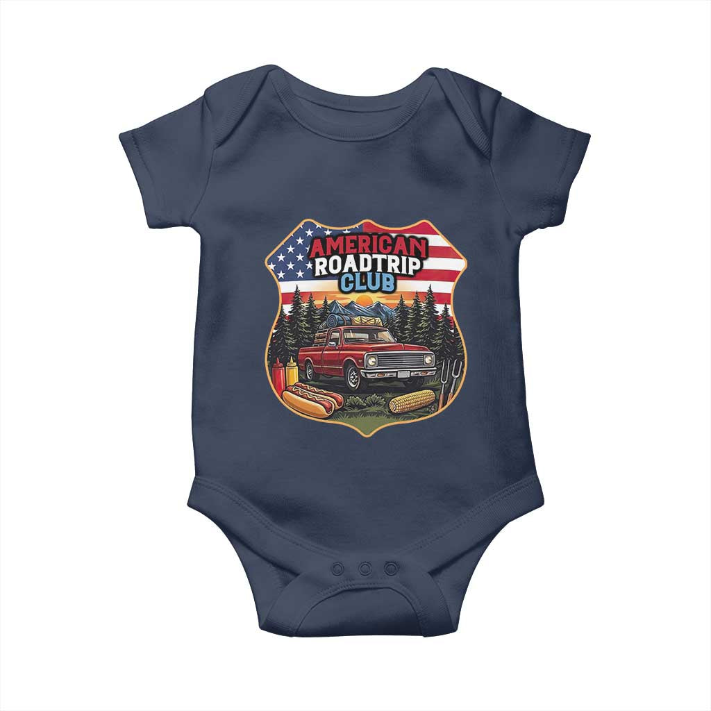 Route Highway 66 Baby Onesie Vintage American Roadtrip Club Road Trip TS12 Navy Print Your Wear