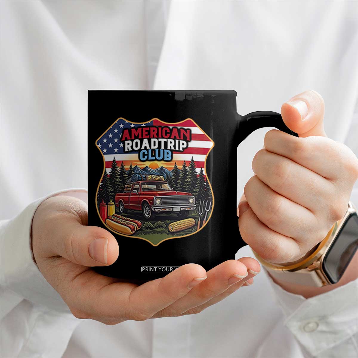 Route Highway 66 Coffee Mug Vintage American Roadtrip Club Road Trip TS12 Print Your Wear