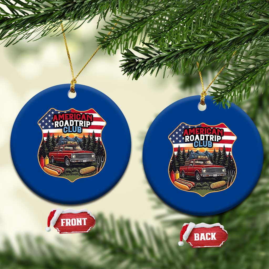 Route Highway 66 Ceramic Ornament Vintage American Roadtrip Club Road Trip TS12 1pc Blue Print Your Wear